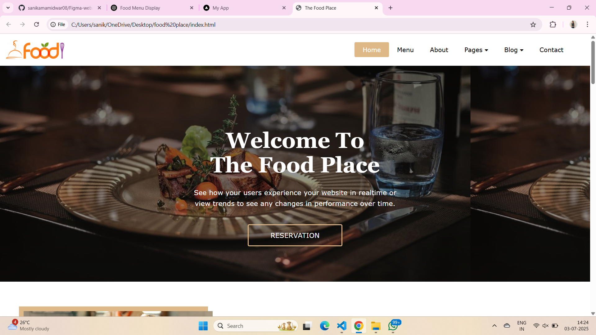 Food Ordering Website