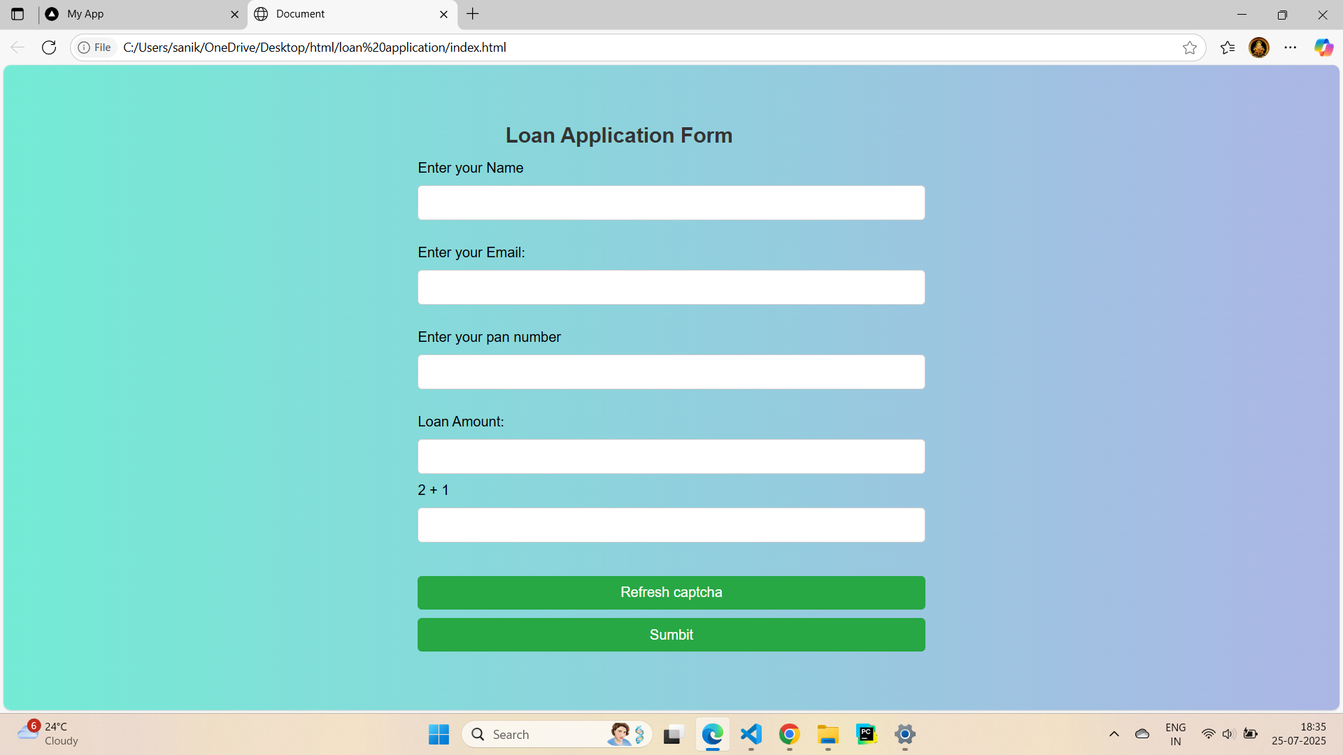 Loan Application Form